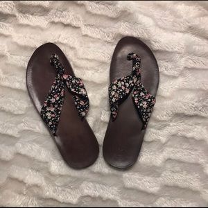 Mossimo Supply Co. Leather Owl Floral Sandals
